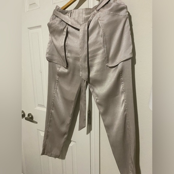 Current Air anthropologie Silver / cream Lining Pants size small - Picture 1 of 16